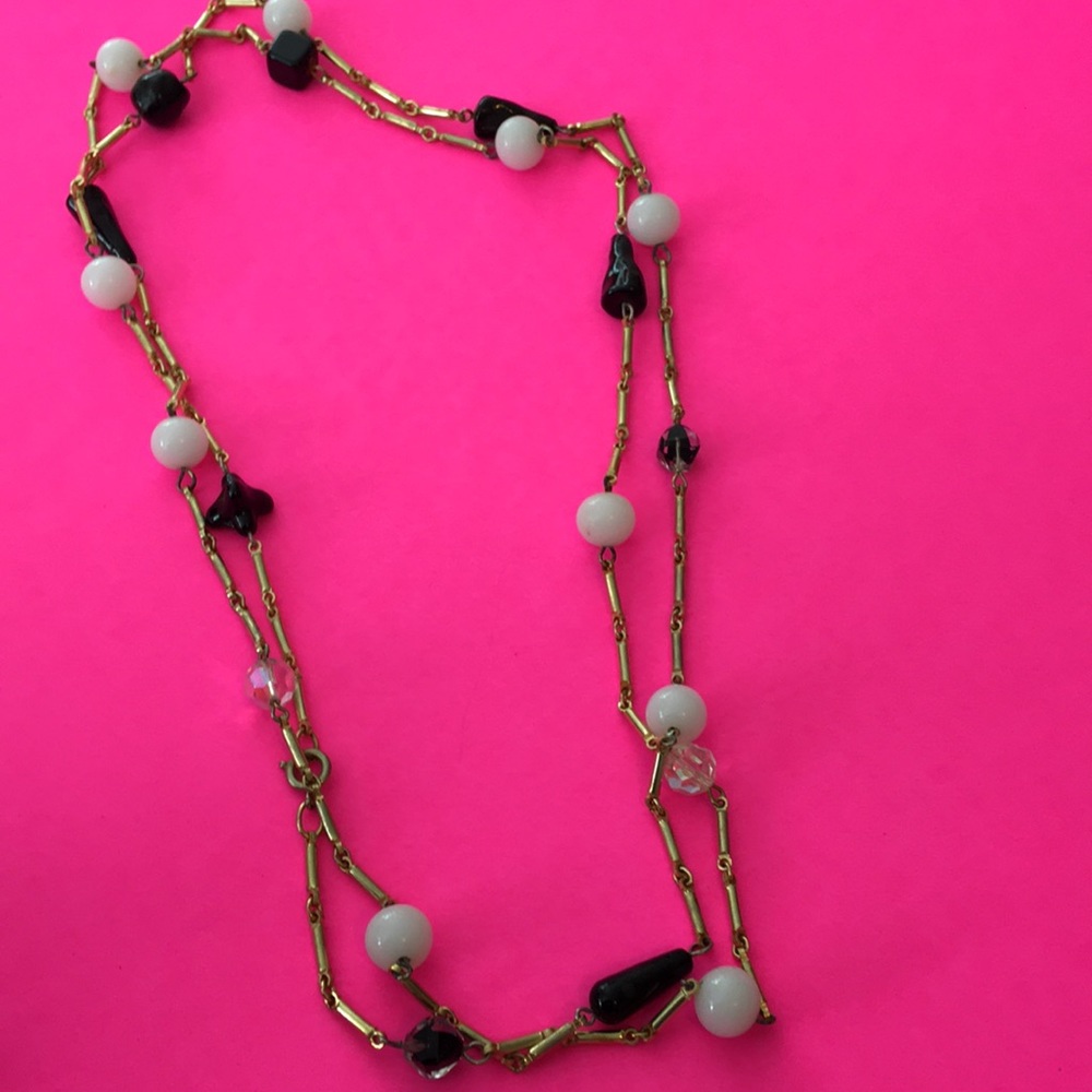 Amazing vintage glass bead necklace givency - Picture 2 of 4